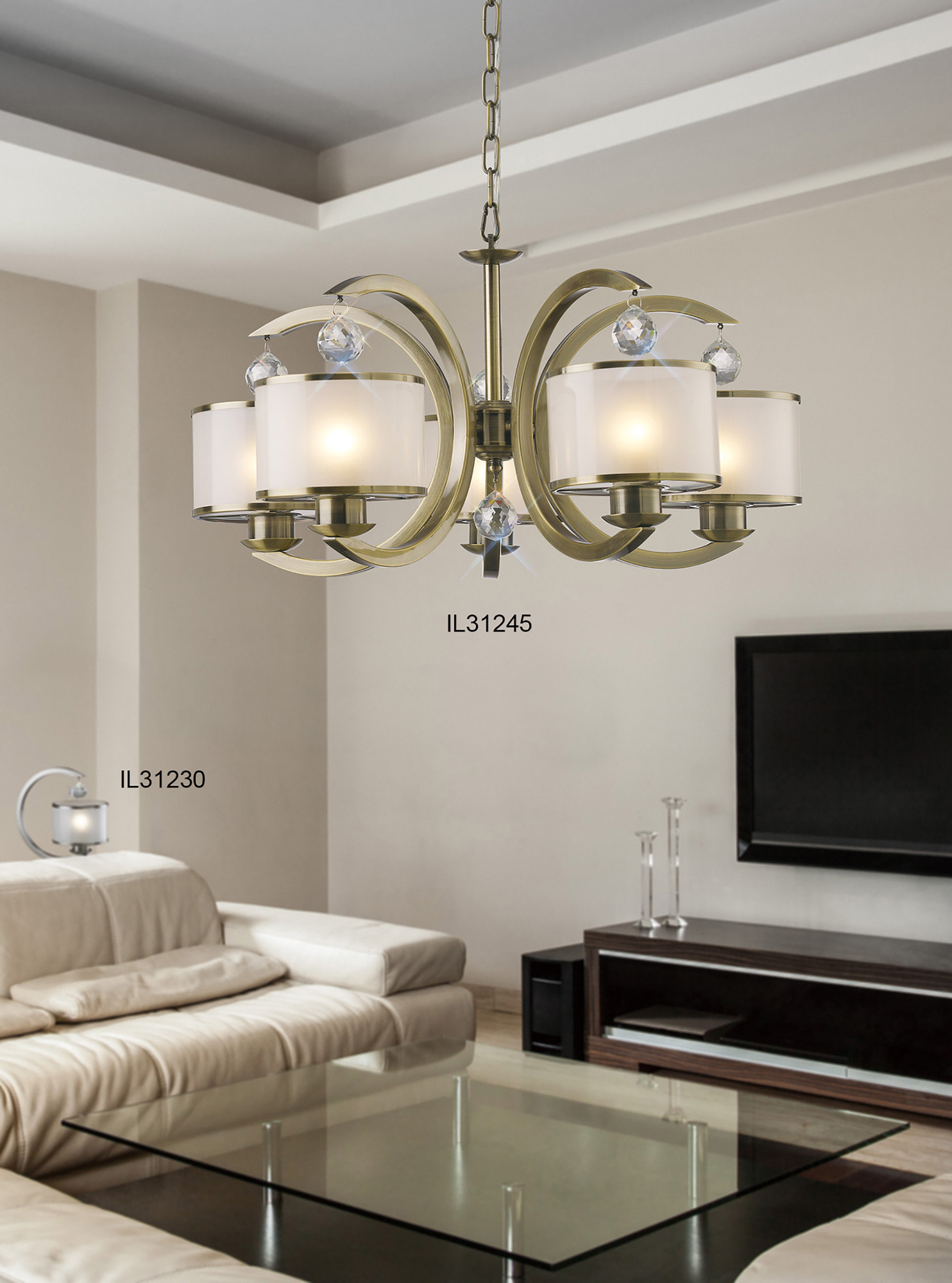 Lincoln Crystal Table Lamps Diyas Armed Table Lamps